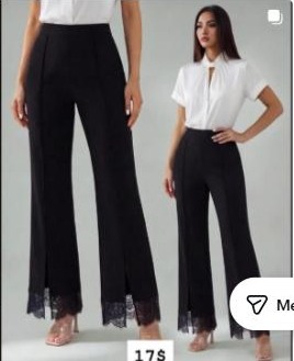 Black tailored trouser set from Beiruty Boutique, $17